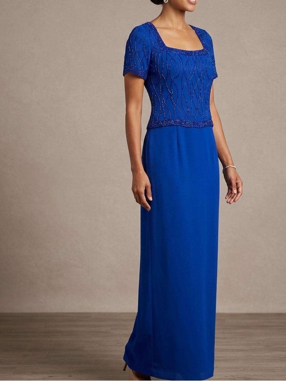 Avanti Beaded Evening Gown